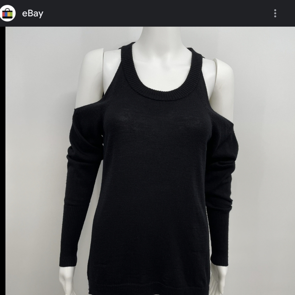 Express‎ Off-the-Shoulder Black Sweater
